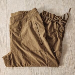 Marmot Cropped Hiking Yoga Casual Pants Tan Medium